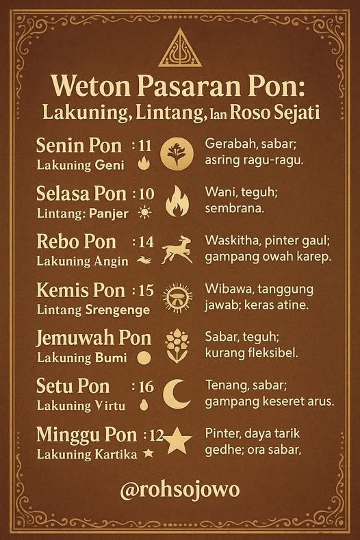 Rahasia Weton Pon Ilmu Jawa  Lelaku Spiritual - Image 1