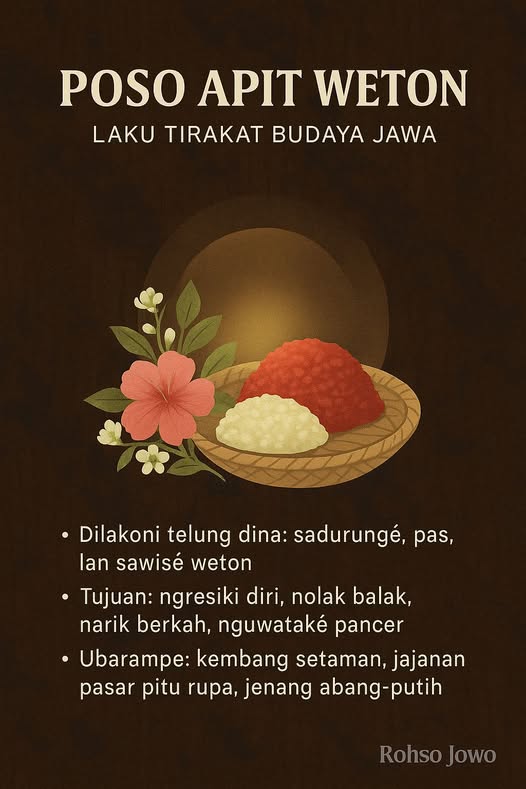 Rahasia Poso Apit Weton Ajian  Doa Jawa - Image 1